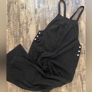 NEW Ee:some BLACK corduroy wide leg overalls Size Medium